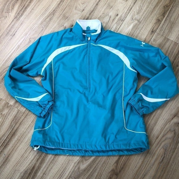 UNDER ARMOUR DNA GOLF WEAR WOMEN'S JACKET Teal Medium POLYESTER - Picture 1 of 8